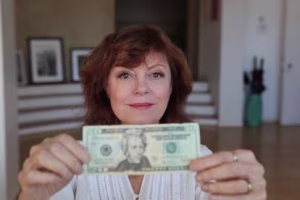 Woman with cash