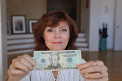 Woman with cash