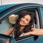 Woman with car